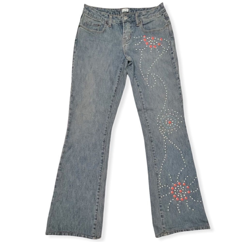 Cache Vintage Y2K Studded Flare Leg Jeans